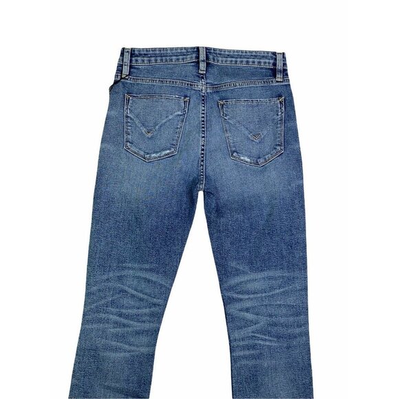 Hudson Womens Barbara High Rise Distressed Blue Denim Super Skinny‎ Jeans SZ 25 - Picture 7 of 11